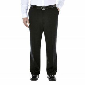 ...Haggar Big & Tall Flat Front No Iron Khaki Pants